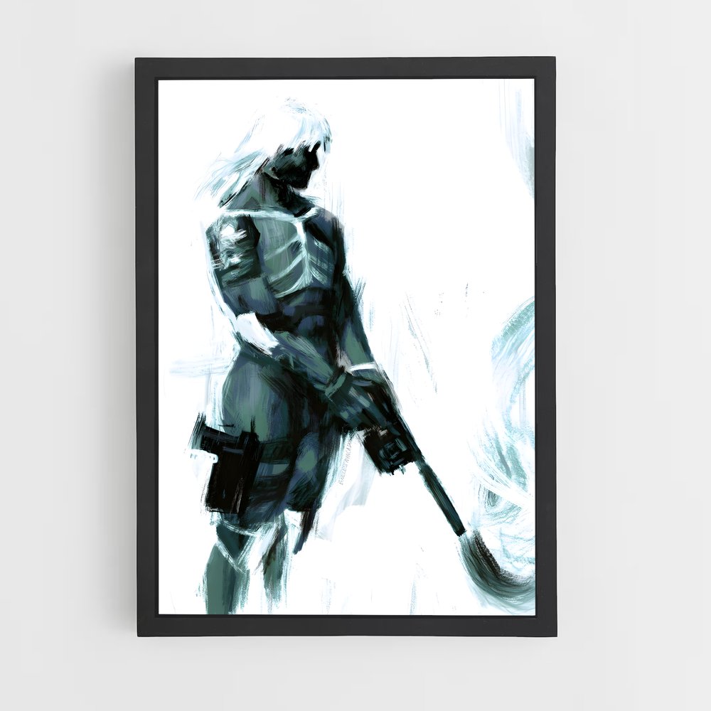 Poster L'Épée de Raiden – affiche Metal gear solid (vue 2)